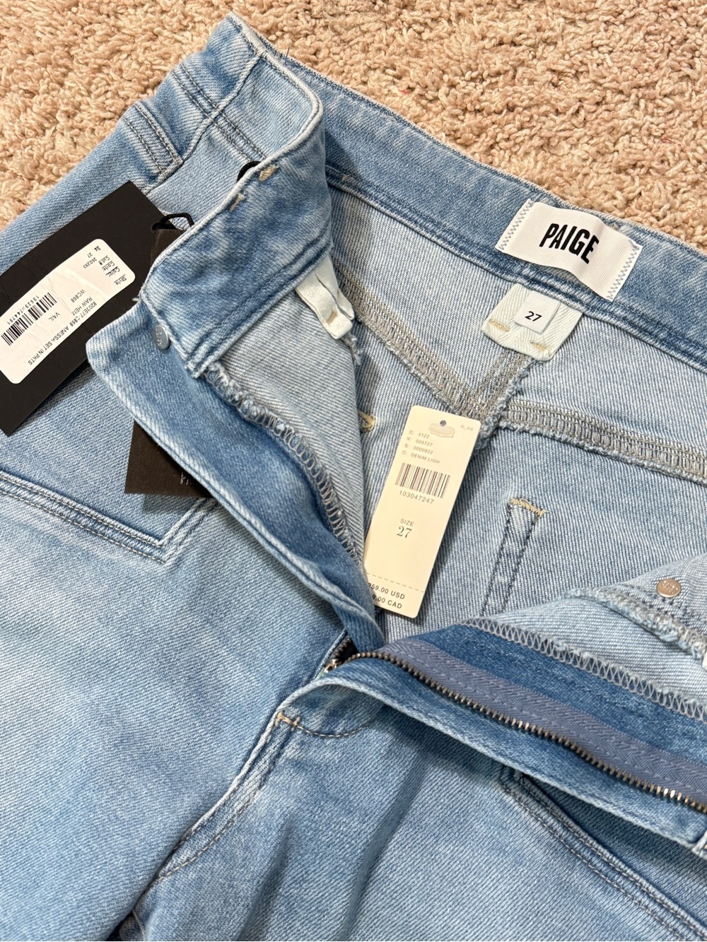 NWT PAIGE High Rise Anessa Wide Leg Crop Jeans Raw Hem Size 27 - Picture 9 of 16
